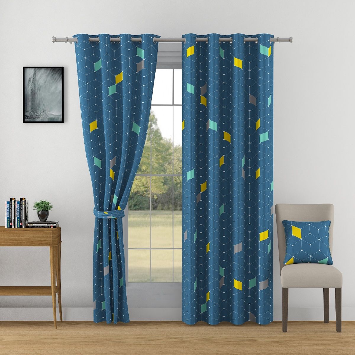 Bedroom top door curtains