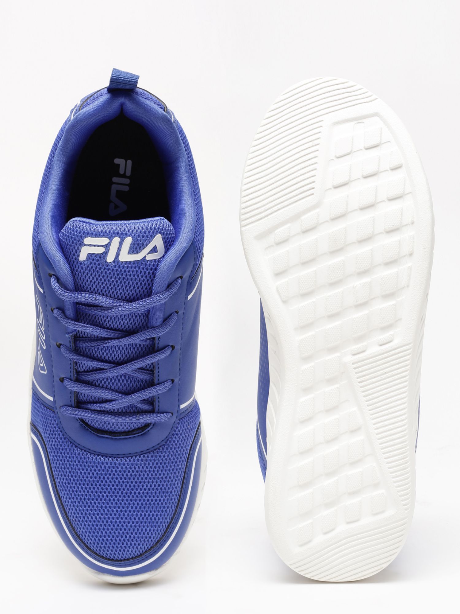 Fila blue running shoes top