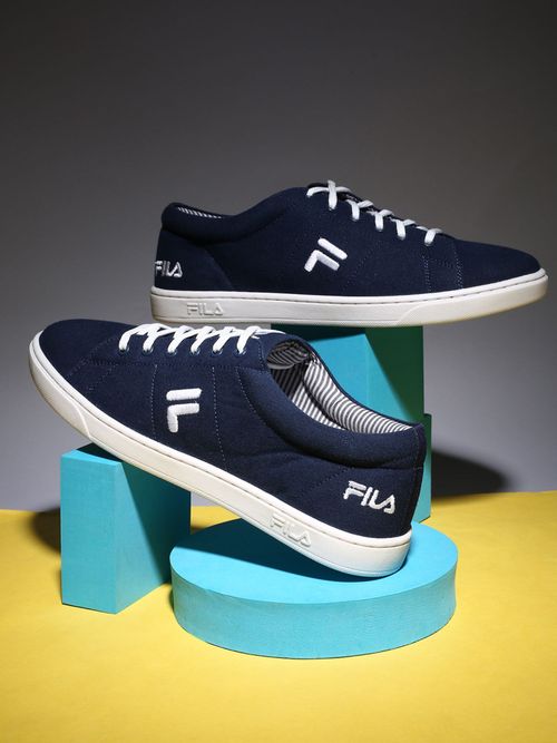 Buy Fila Eziota Mens Navy Blue Canvas Shoes Online
