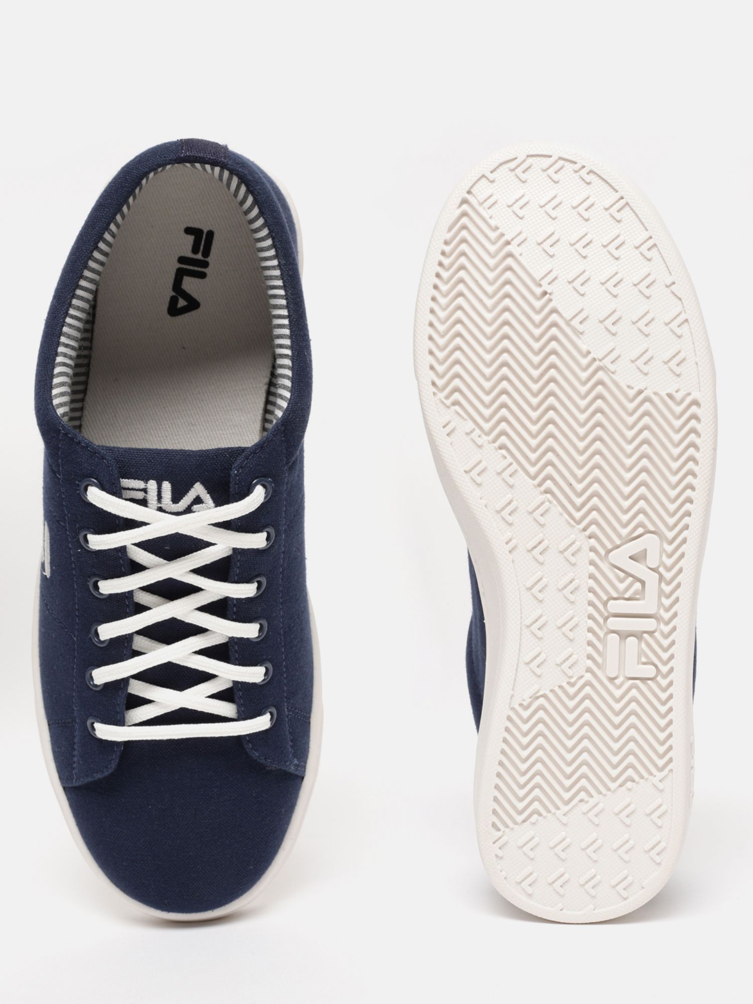 Buy Fila Eziota Mens Navy Blue Canvas Shoes Online