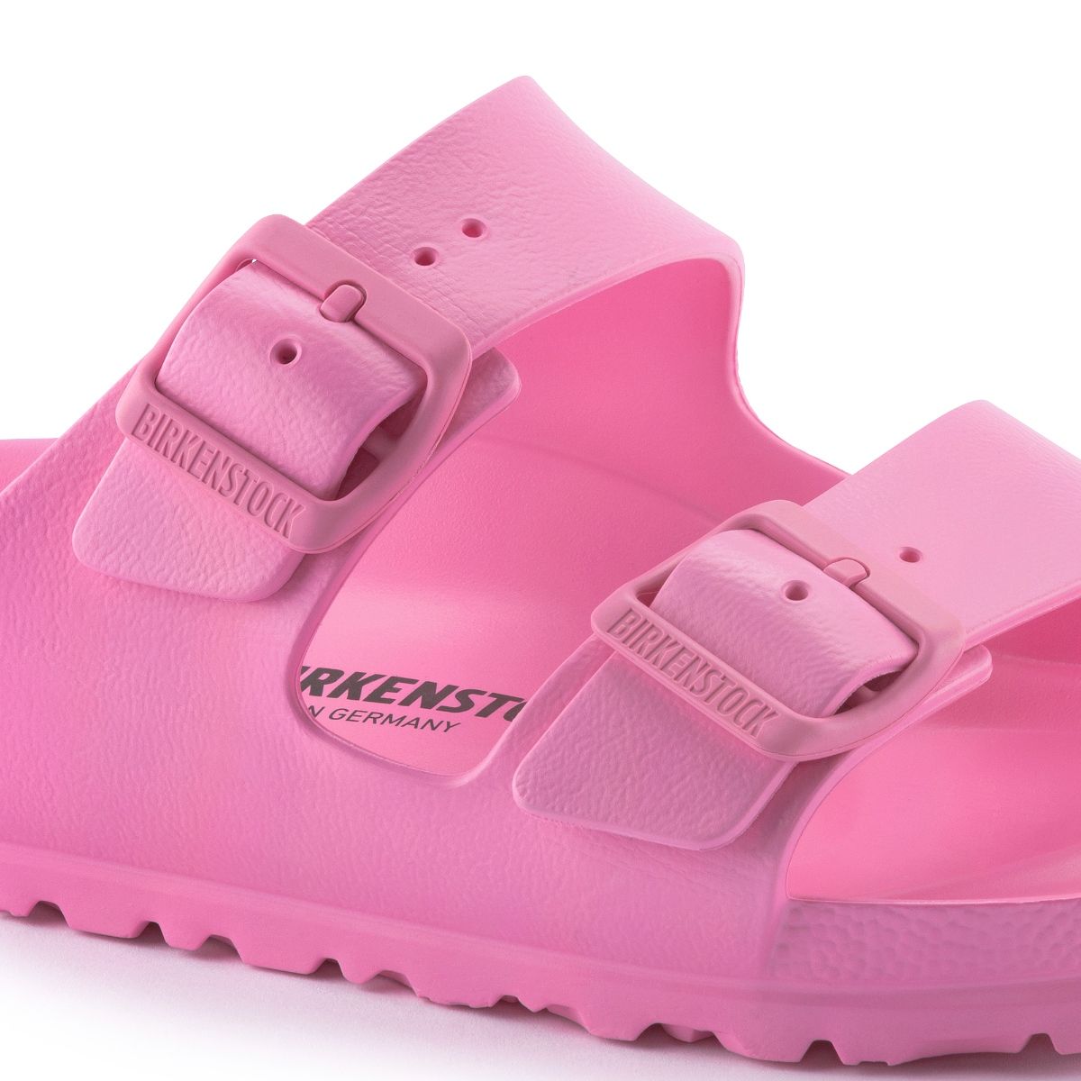 Birkenstock Arizona Essentials Candy Pink Narrow Width Unisex Two Strap Sandals EURO 35