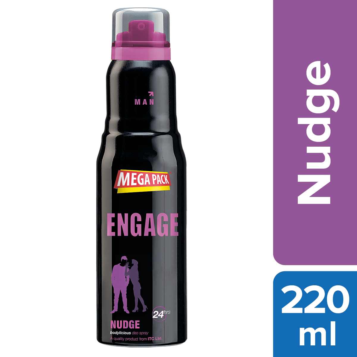 Engage Nudge Deodorant For Men- Spicy & Woody- Skin Friendly Mega Pack