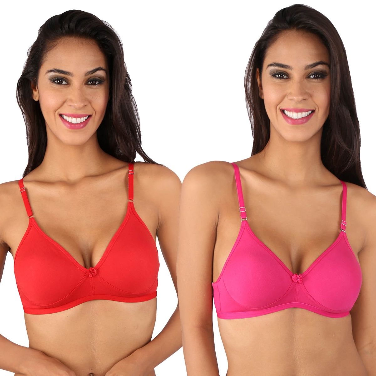 Bralux Dolly T-Shirt Bra Red-Rani Set Of 2 (30B)