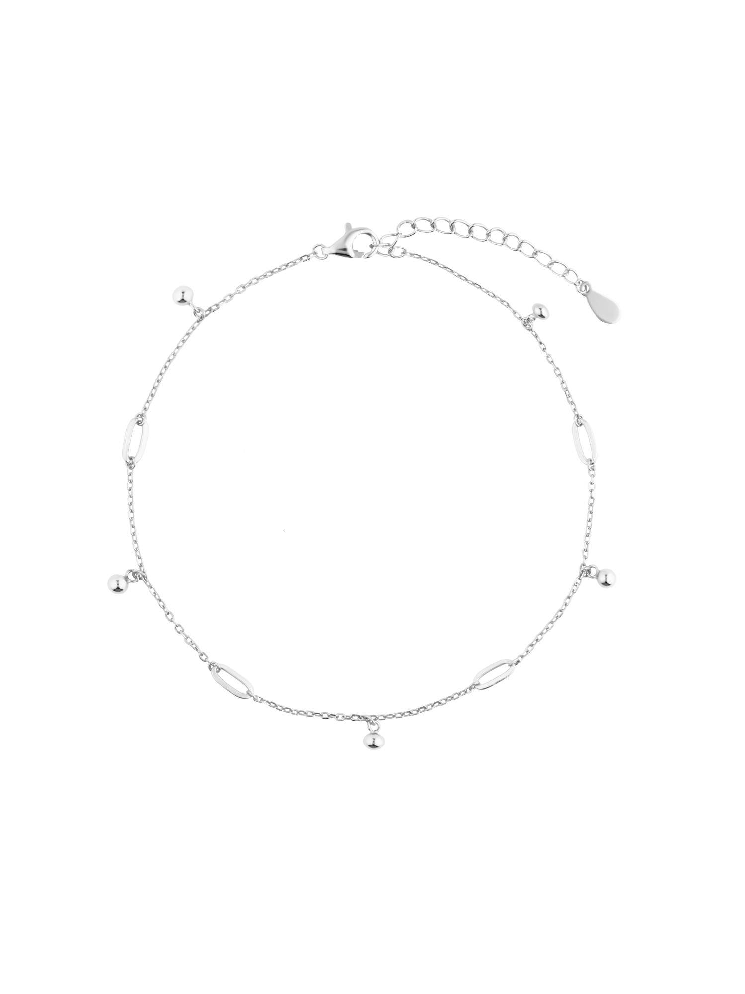 Nistra 925 Sterling Silver Dainty Drops Anklet
