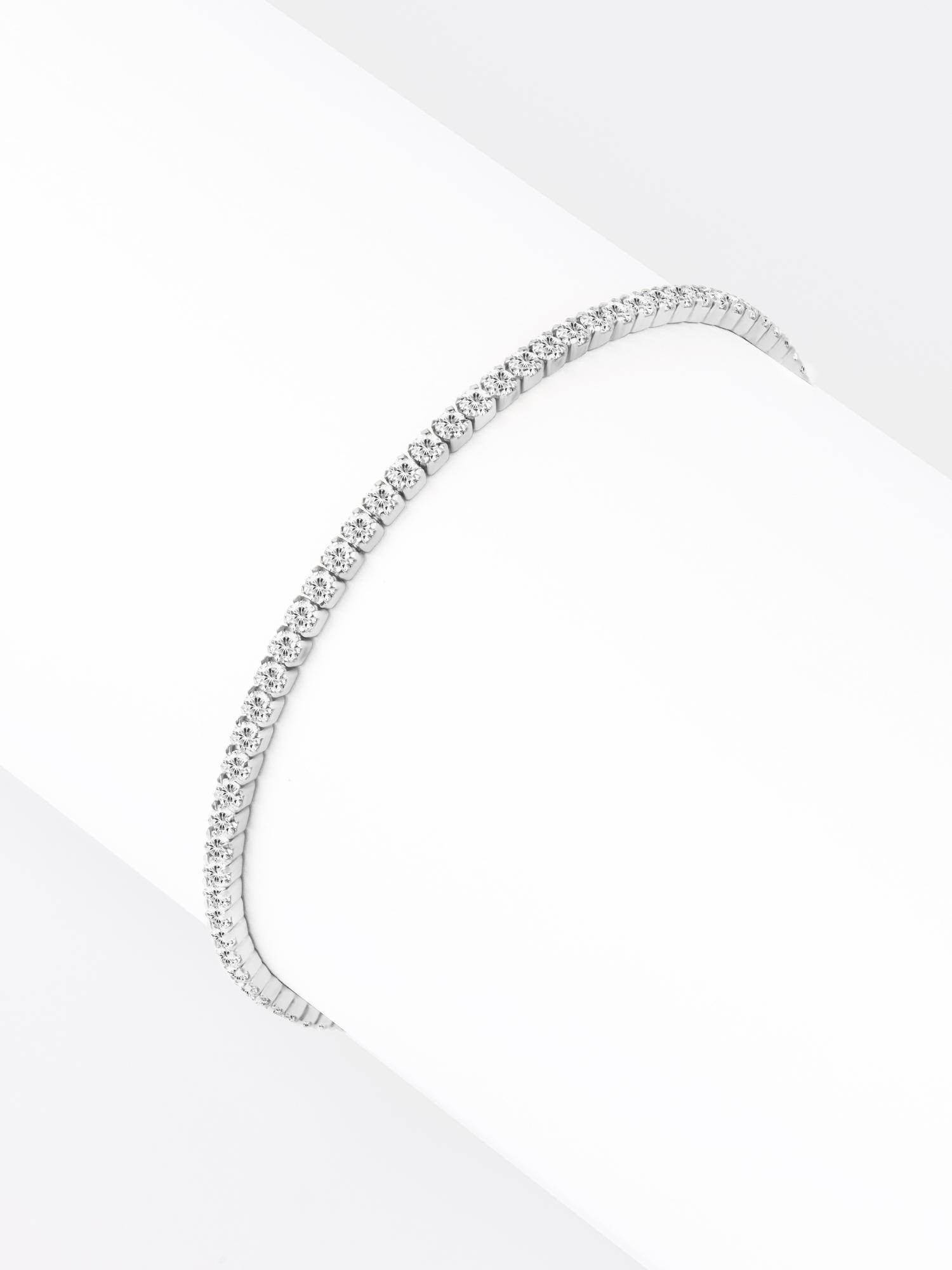 Nistra 925 Sterling Silver Eternal Tennis Bracelet