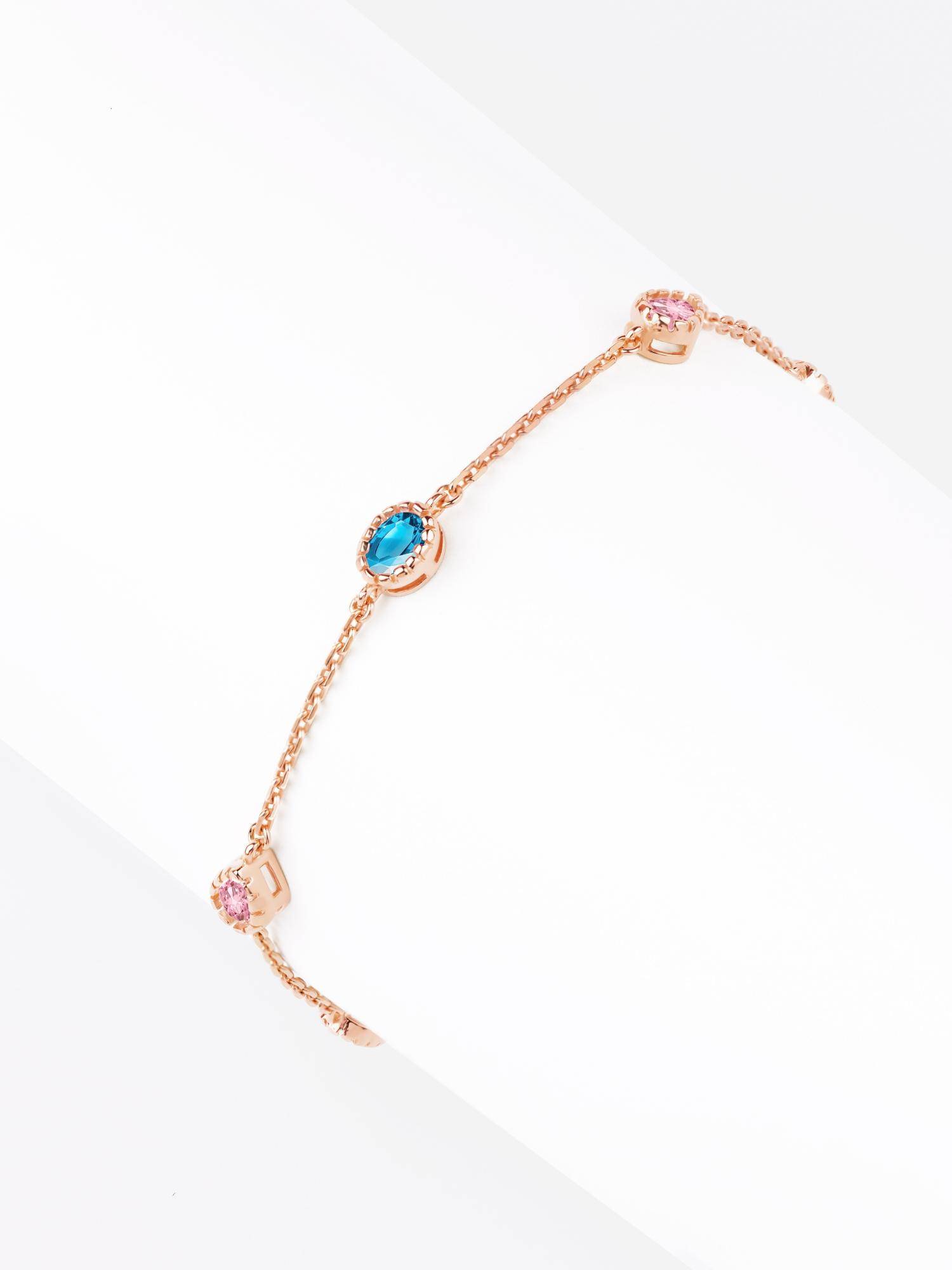 Nistra 925 Sterling Silver Colour Dew Bracelet