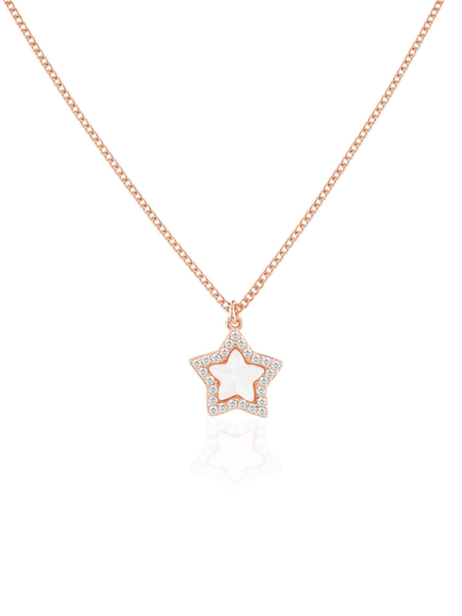 Nistra 925 Sterling Silver Moonlit Star Necklace