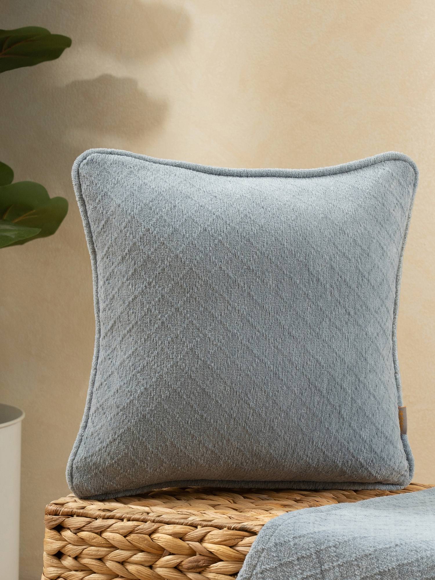 Maspar Solid Soft Cotton Square Small Cushion Cover For Sofa