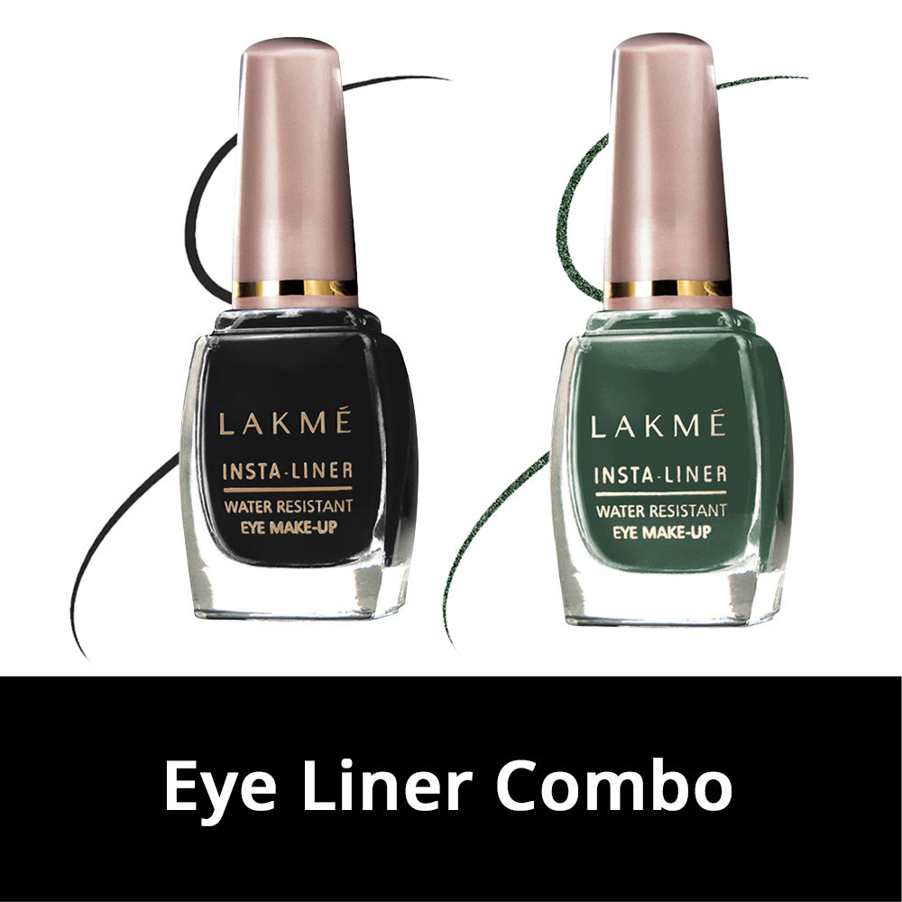 Lakme Insta Eyeliner Combo - Black and Green