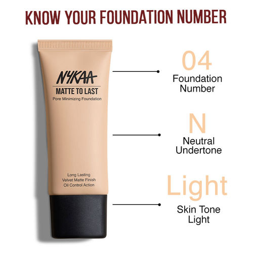 Buy Nykaa Cosmetics Matte To Last Pore Minimizing Foundation Online