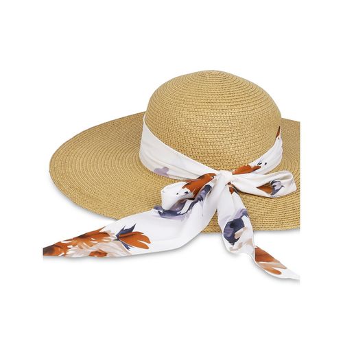 Buy Toniq Stylish Black Printed Scarf Summer Vacation Beach Hats for Women  online