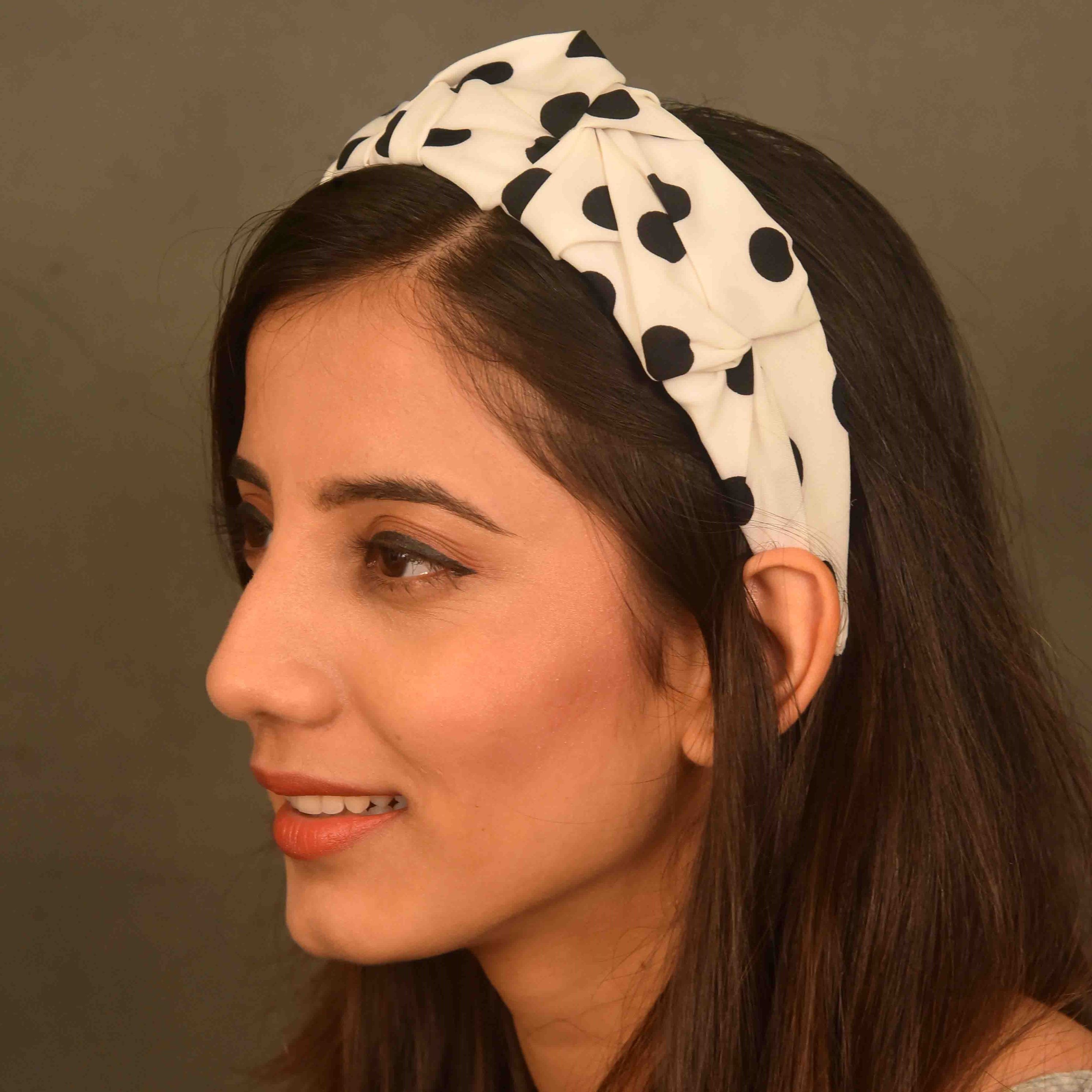 YoungWildFree Hair Bands White Dotted Fancy Hairbands For Women  -Comfortable Cotton Fabric: Buy YoungWildFree Hair Bands White Dotted Fancy  Hairbands For Women -Comfortable Cotton Fabric Online at Best Price in  India |