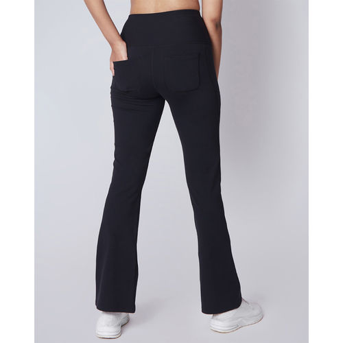 Buy Bliss Club Women Black The Ultimate Flare Pants Tall with 4 pockets and  Versatile Flares Online