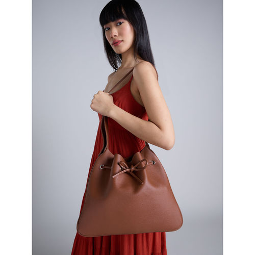Buy Twenty Dresses by Nykaa Fashion Brown Solid Drawstring Sling