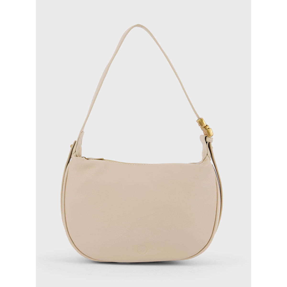 Buy Twenty Dresses by Nykaa Fashion Off White Solid Gold Detail Handbag Online