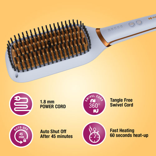Havells HS6000 Keratin Infused Hair Straightening Brush Grey