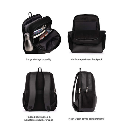 Buy Zouk Jet Black Office Backpack Online