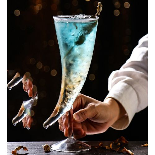 Moon Shape Horn Shaped Cocktail Martini Glass