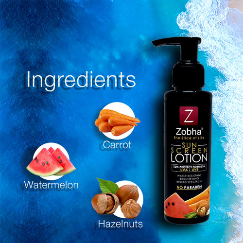 Buy Zobha Sunscreen Lotion SPF 30 UVA & UVB Protection Water Resistant  Sunscreen Online