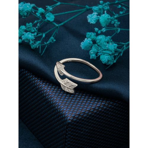 SILBERRY 925 Sterling Silver Karmic Arrow Ring for Womens and Girls