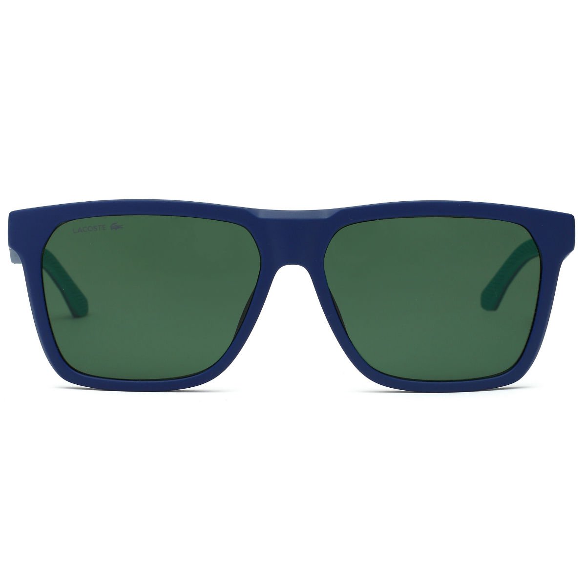 Buy Lacoste Green Lens Rectangle Sunglass Full Rim Matte Blue Frame (57)  Online