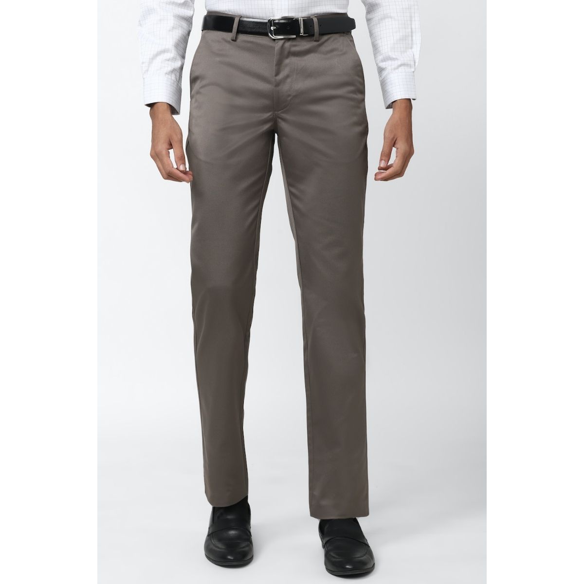 Buy Peter England Men Solid Slim Fit Formal Trouser - Beige Online at Low  Prices in India - Paytmmall.com