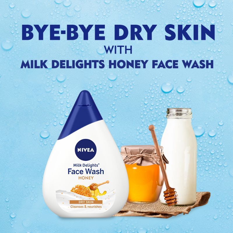 NIVEA Women Face Wash for Dry Skin, Milk Delights Honey Buy NIVEA
