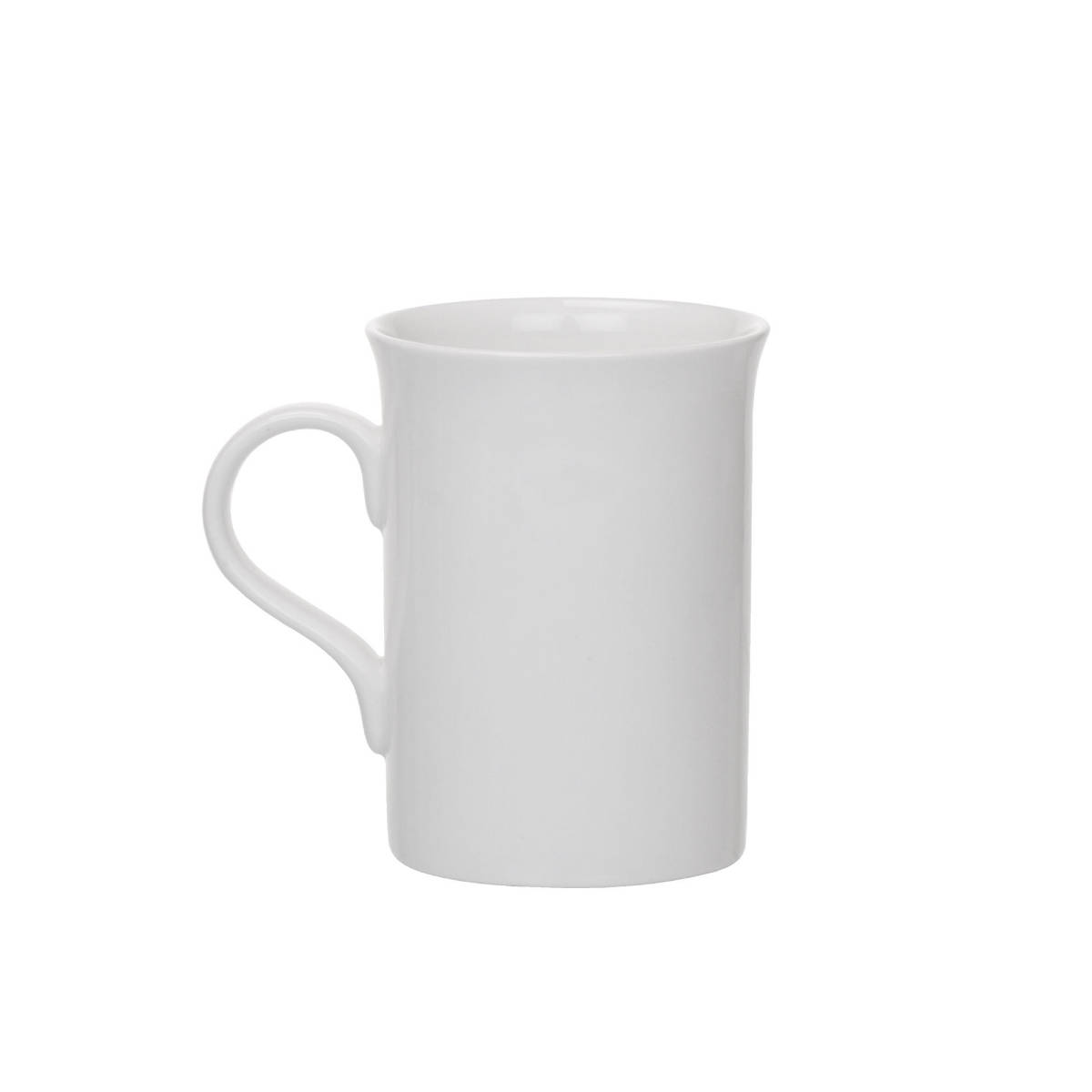CLAY CRAFT Fine Ceramic White Solid Milk Mug 340 ml - 1 Piece