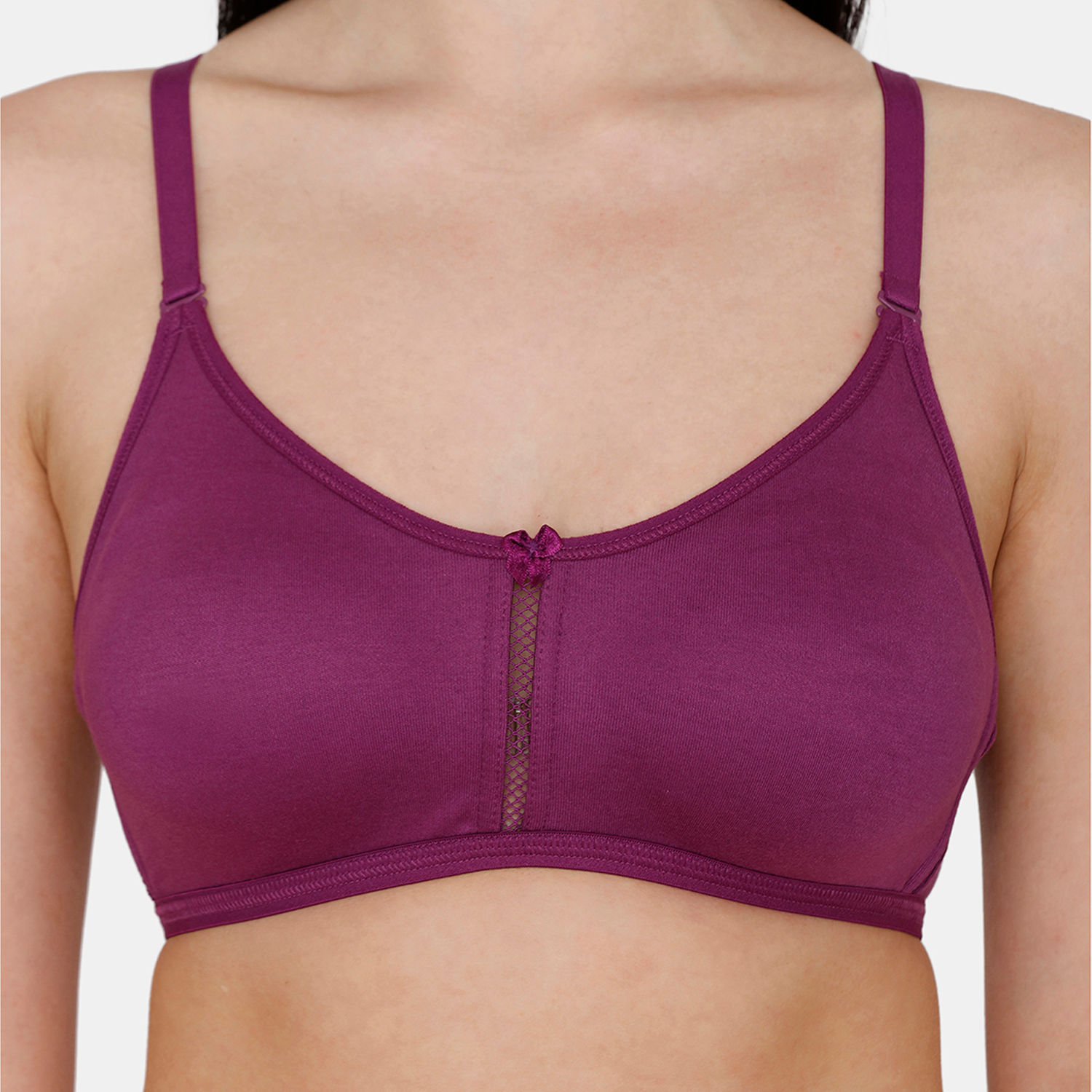 Zivame Rosaline Double Layered Medium Padded Non Wired 34th Coverage T Shirt Bra Phlox Buy 8248