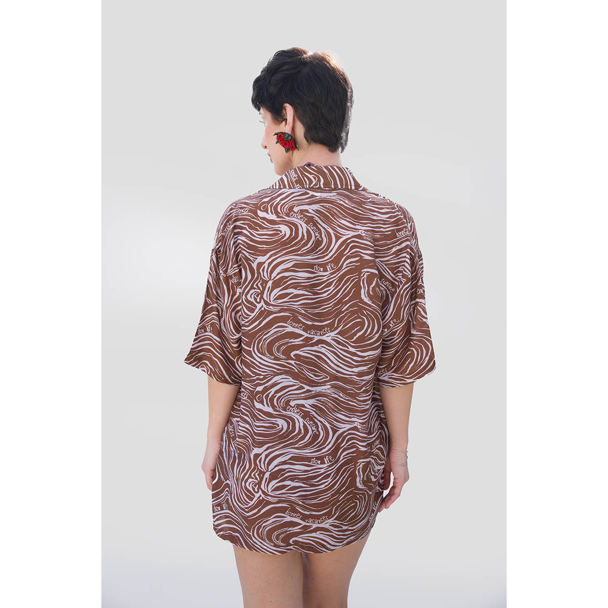 Buy Essgee Brown Printed Jaffna Shirt Online