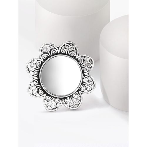 Fida Wedding Ethnic Oxidized Silver Mirror Ring for Women(Free Size) (Silver) At Nykaa, Best Beauty Products Online