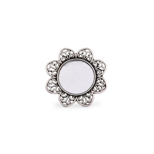 Fida Wedding Ethnic Oxidized Silver Mirror Ring for Women(Free Size) (Silver) At Nykaa, Best Beauty Products Online