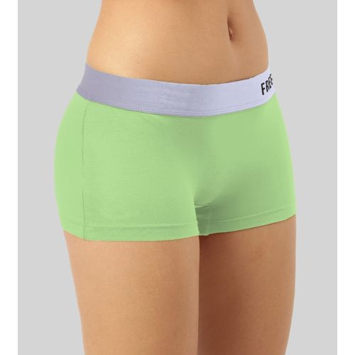 Buy FREECULTR Womens Boy-shorts Micromodal Silver Fox Waistband Airsoft  Antichaffing - Green Online