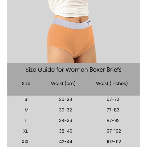 Buy FREECULTR Women Boxer Briefs Micromodal Silver Fox Waistband Airsoft  Antichaffing - Orange Online