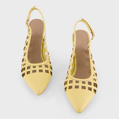 Buy MIXT by Nykaa Fashion Yellow Pointed Toe Cut Out Slingback