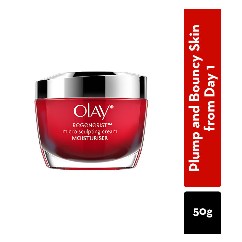 Olay Regenerist Micro Sculpting Day Cream For Plump & Bouncy Skin With Hyaluronic Acid & Niacinamide