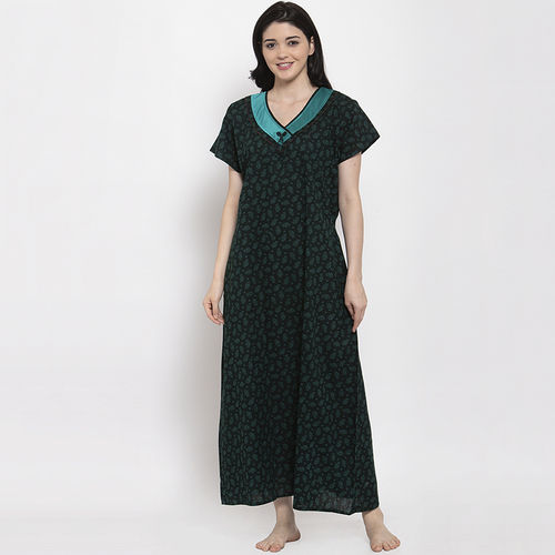 Hautewagon Printed Pure Cotton Nighty Nightgown – My Fashion Road