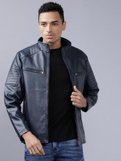 Roadster Jacket Myntra Mens Navy Blue Denim Jacket Buy HIGHLANDER
