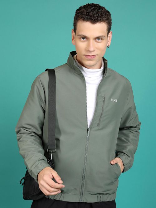 Buy HIGHLANDER Men Olive Solid Bomber Jacket Online