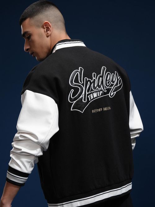 HIGHLANDER Men Black Printed Bomber Jacket