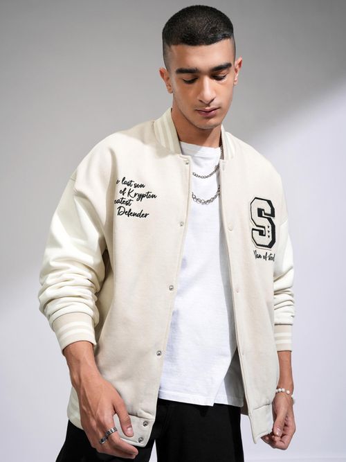 Buy HIGHLANDER Men Off White Printed Bomber Jacket Online