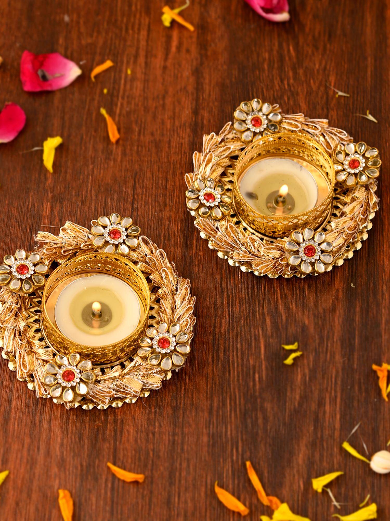 AAPNO RAJASTHAN Cultural Flame Diyas (Pack of 2)