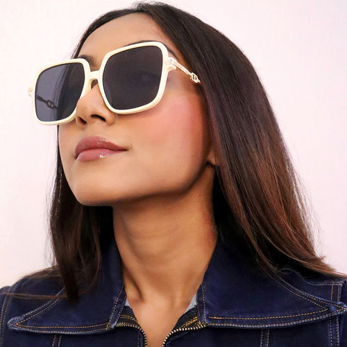 Buy Pipa Bella by Nykaa Fashion Classic Off White Square Polarized