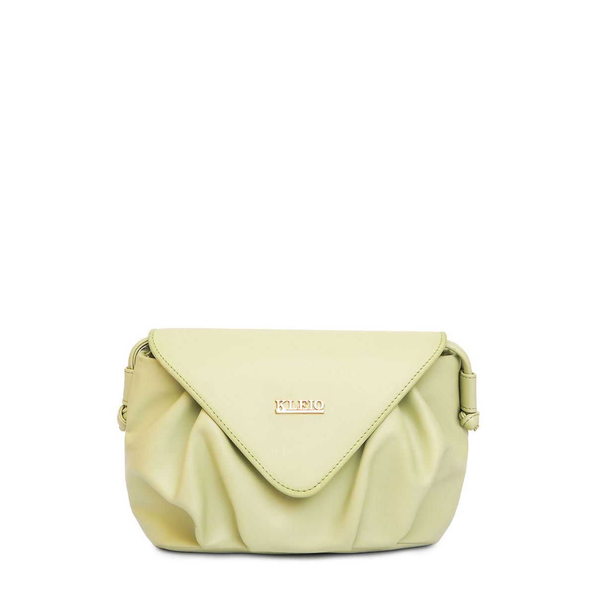 KLEIO Vegan Leather Pleated Crossbody Side Sling Bag For Women (Olive) At Nykaa, Best Beauty Products Online