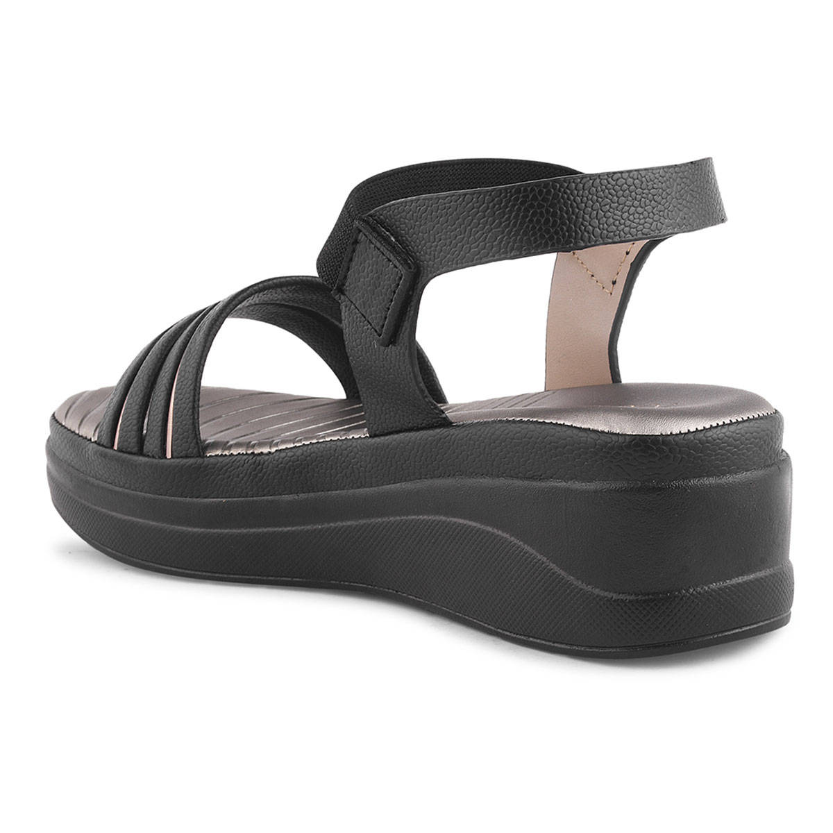 Buy SHUZ TOUCH Black Platform Chunky Sandals Online