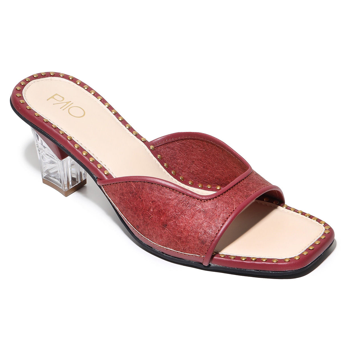 Buy PAIO Meranti Maroon Block Heels Online