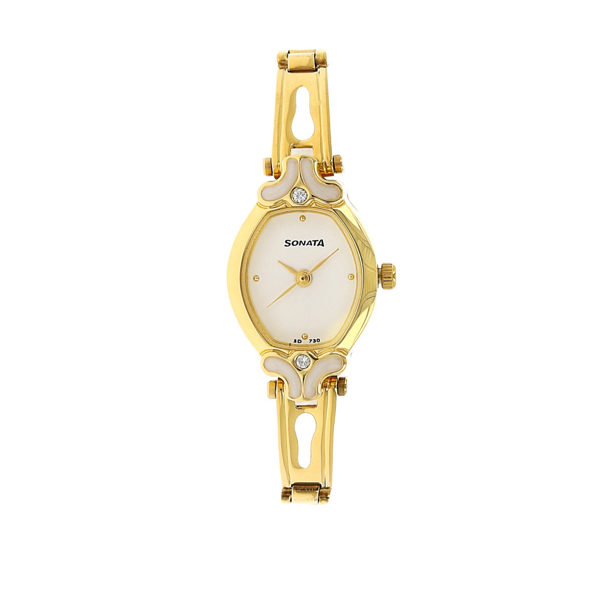 Sonata White Dial Golden Stainless Steel Strap Watch: Buy Sonata White ...