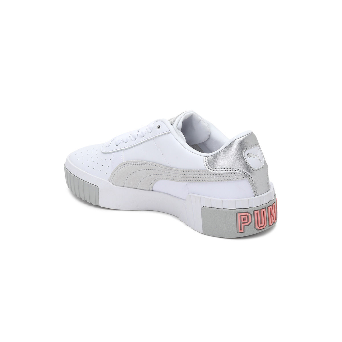 Puma cali best sale white pink silver