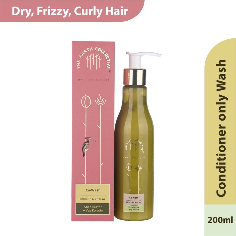 The Earth Collective Co-Wash -Conditioner Only Wash With Keratin for Curly, Dry, Rough, Frizzy Hair