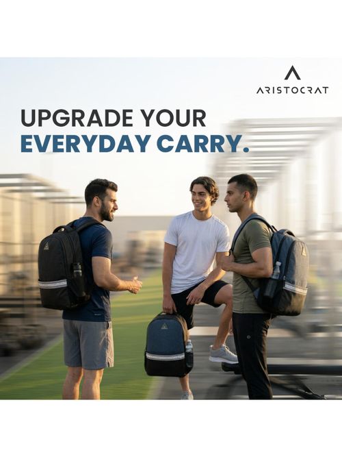 aristocrat travel backpack Price History of Blake 18L Laptop Backpack, 2 Spacious Compartments, Office & Casual Bag with Quick-Access Pocket, Side Pockets & Reverse Zipper, For Men & from Amazon 63_114850411 Buy Aristocrat Unisex Blake Black